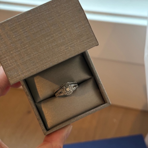 Peoples Jewellers Princess Diamond Double
Frame Set in Sterling Silver - Picture 7 of 11